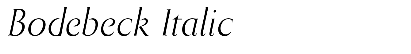 Bodebeck Italic